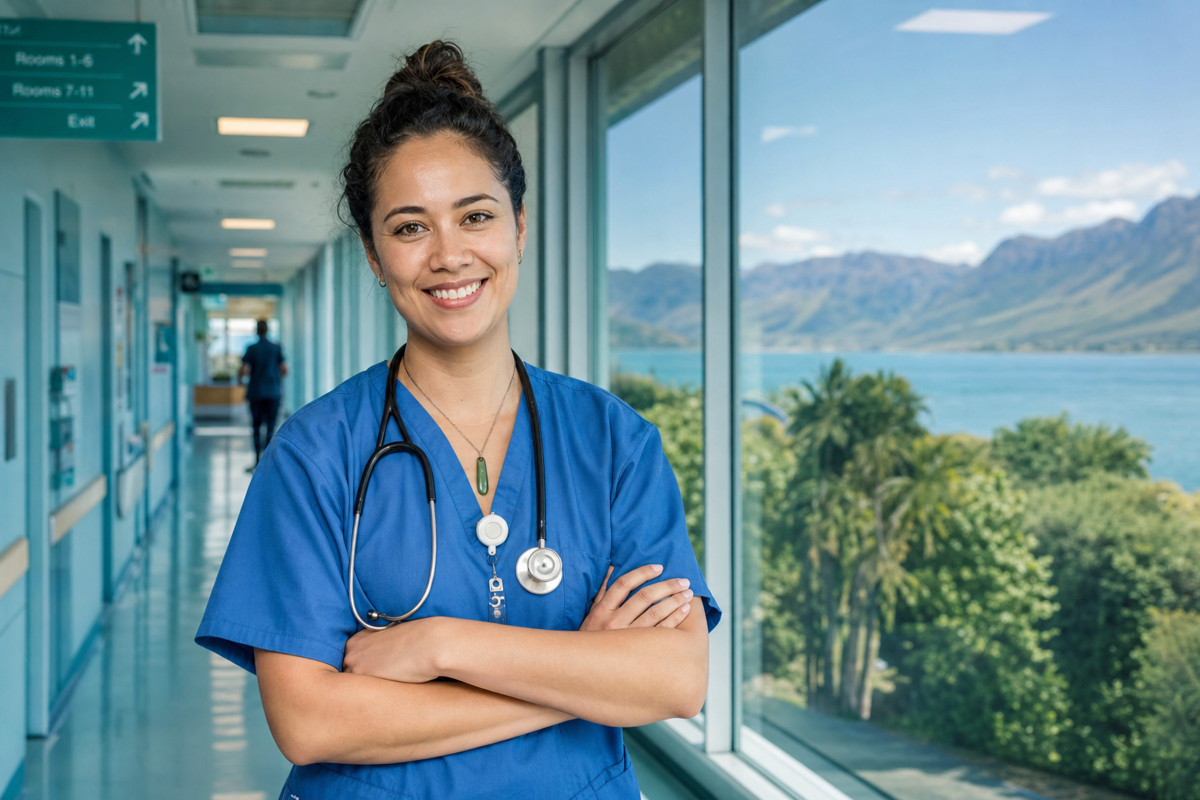 Nurse in New Zealand healthcare setting